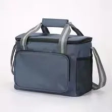 Large Insulated Lunch Bag Black Waterproof Leak-proof Thickened Handheld/Shoulder Carry Outdoor Picnic Lunch Bag