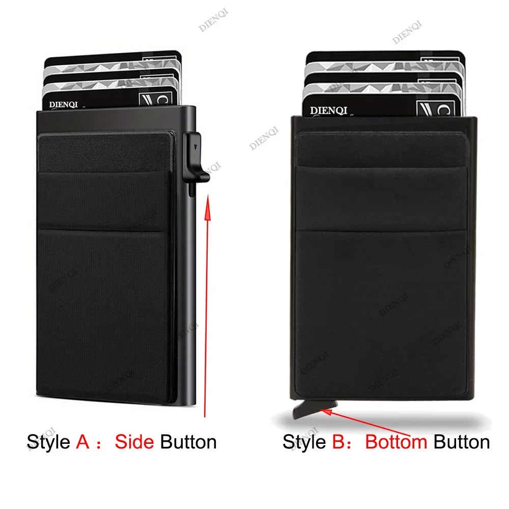 Rfid Business Credit Card Holder Men Thin Slim Minimalist Wallets Luxury Metal Bank Visit Cardholer Case Wallet for Men Carteras