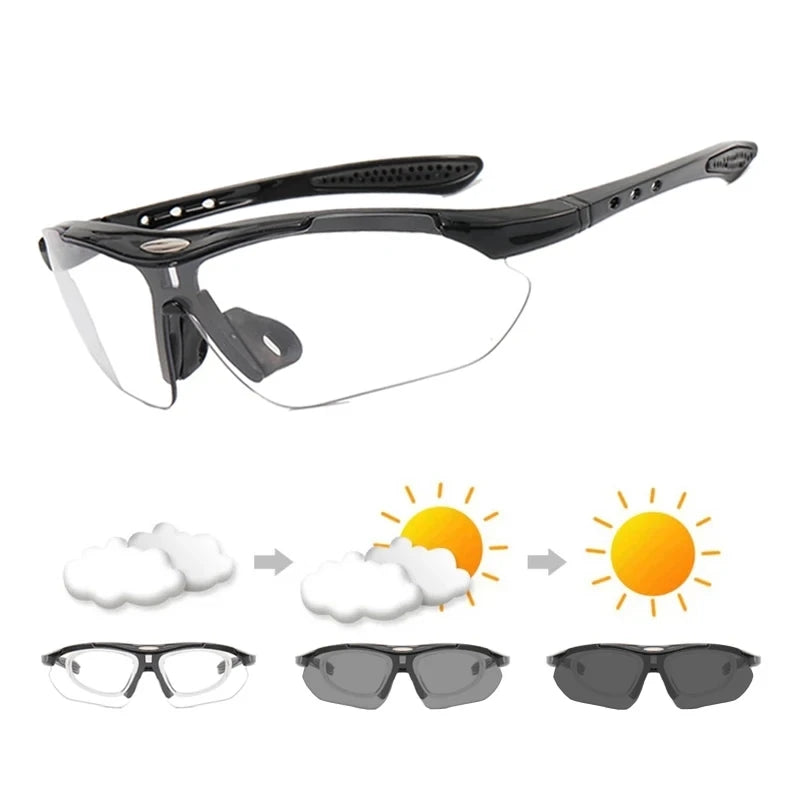 SUPERIDE Photochromic Cycling Sunglasses with Myopia Frame Men Women Mountain Road Bike Eyewear Polarized MTB Bicycle Glasses