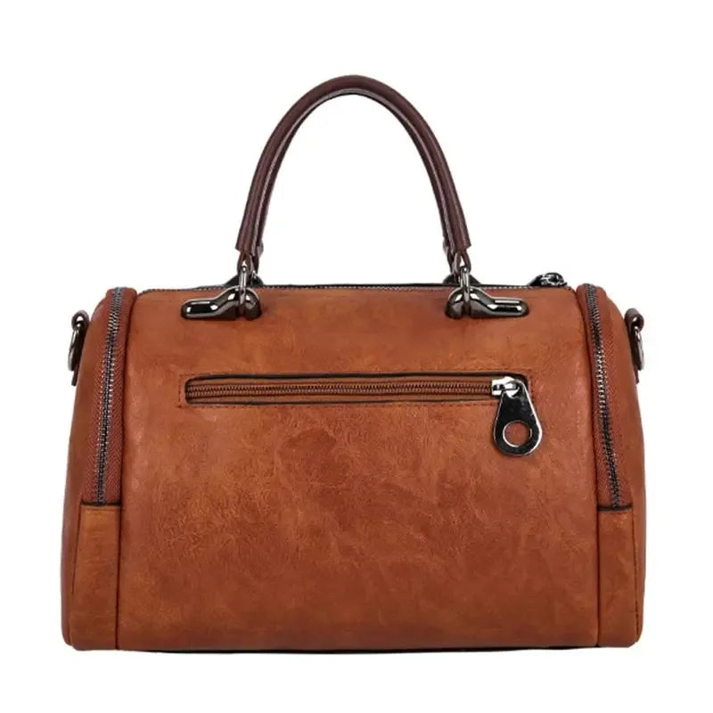 Large Capacity Shoulder Bag for Women with Tassel Decoration Fashion Detachable Chain Boston Handbag Shoulder Bag