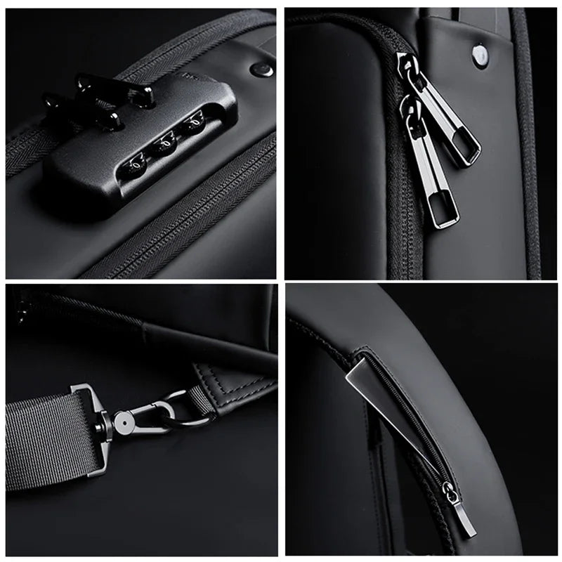 Desinger Multifunction Anti-theft USB Shoulder Crossbody Bag Travel Sling Pack Messenger Pack Chest Bag Male Luxury Brand Men