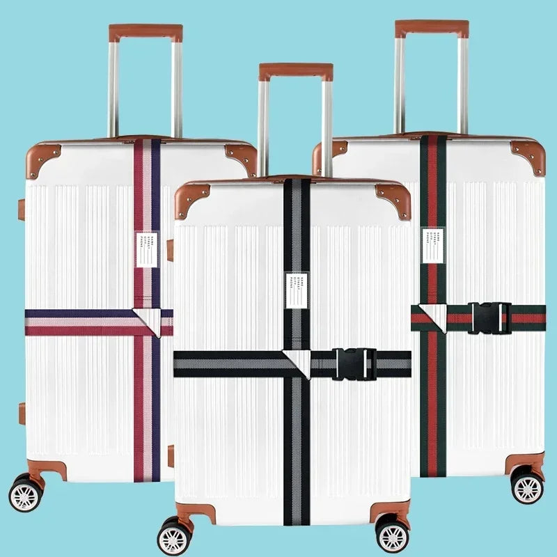 Convenient Adjustable Luggage Straps Portable Bungees Easy Travel Necessary Reusable Belt protect Suitcase Accessories Items