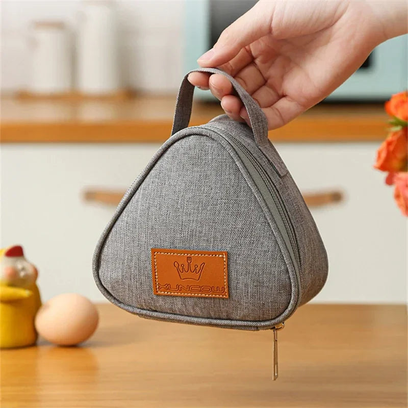 portable triangle insulation bag Rice and vegetable roll bag lunch bag milk sandwich egg breakfast bag insulation bag